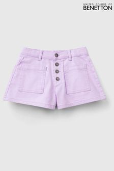 Pantalón corto morado para niñas de Benetton (Q59921) | 37 €
