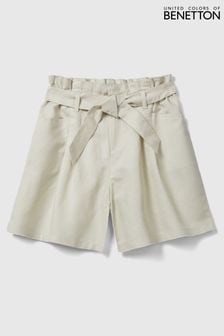 Benetton Girls Natural Linen Blend Shorts (Q59941) | KRW59,800