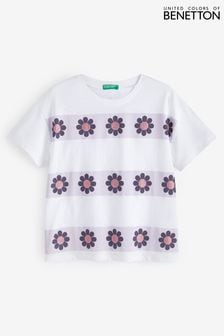 Weiß/mehrfarbig - Benetton Mädchen T-Shirt (Q59943) | 28 €