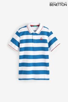 Benetton Boys Blue 100% Cotton Polo Shirts (Q60051) | $39