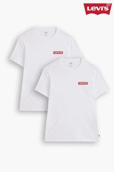 Levi's® White Graphic Crewneck T-Shirt 2 Packs (Q60298) | kr454