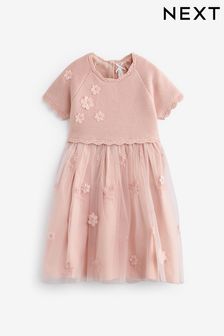 2-In-1 Embroidered Mesh Occasion Dress (3mths-7yrs)