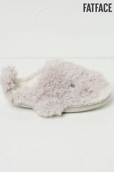 FatFace Wynn Light Grey Wynn Whale Slippers (Q60546) | $48