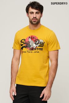 Желтый - Футболка с принтом Superdry Tokyo (Q60739) | €46