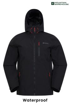 Mountain Warehouse Black Mens Bachill Waterproof Jacket (Q60750) | AED532