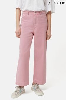 Różowy - Jeansy z szerokimi nogawkami Jigsaw Tyne (Q60779) | 600 zł