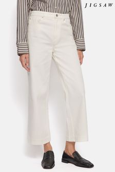 Biały - Jeansy z szerokimi nogawkami Jigsaw Tyne (Q60790) | 600 zł