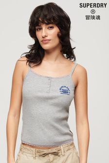 Superdry Grey Athletic Essentials Button Down Cami Top (Q60974) | LEI 134