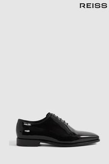 Reiss Black Mead Patent Leather Lace-Up Shoes (Q60999) | 1,515 SAR