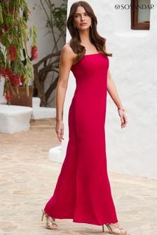 Sosandar Linen Blend Maxi Dress (Q61066) | kr1 450