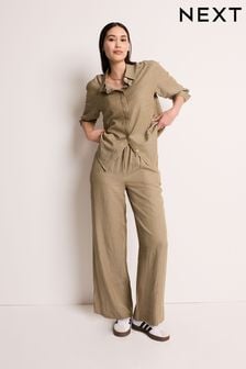Women s Curve Trousers Green Workwear Wide Next Luxembourg