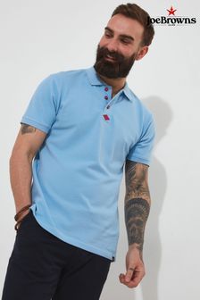 أزرق - Joe Browns Classic Short Sleeve Cotton Polo Shirt (Q61284) | 198 ر.ق