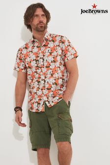 Joe Browns Coral Blossom Floral Print Short Sleeve Shirt (Q61301) | 274 ر.س