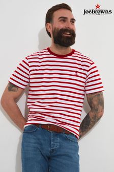 Joe Browns Red Basic Classic Stripe Crew Neck T-Shirt (Q61303) | €29