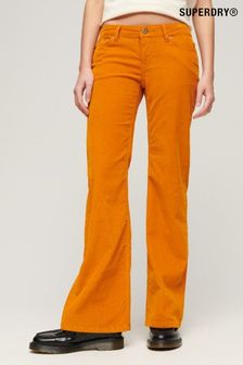 Superdry Orange Low Rise Cord Flare Jeans (Q62115) | kr895