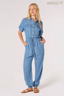 中度藍色水洗 - Apricot 丹寧連身褲工作服 (Q62350) | HK$504