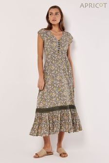 Apricot Green Ditsy Floral Maxi Dress (Q62362) | R990