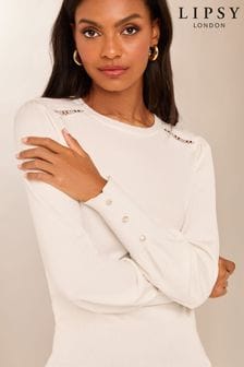 White Short Long Sleeve Jumpers Next Luxembourg