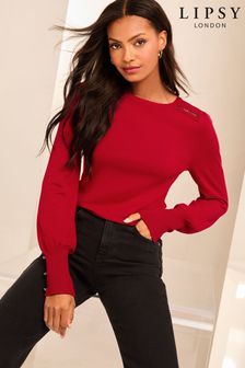 Ladies red jumpers uk sales