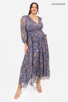 Синий - Платье макси с запахом и эластичным поясом Loverobe (Q62625) | €103
