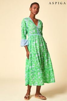 Aspiga Green Hayden Dress (Q62809) | kr2,077