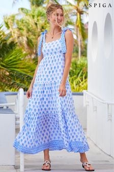 أزرق - Aspiga Tabitha Maxi Dress (Q62820) | 749 د.إ