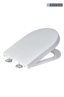 Showerdrape White D-Shape Soft Close Two Button Release Detroit Toilet Seat (Q62833) | €43
