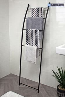 Showerdrape Black Apex Towel Ladder Stand