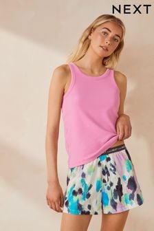 Pink Animal Rib Vest Short Pyjamas Set (Q63151) | SGD 28