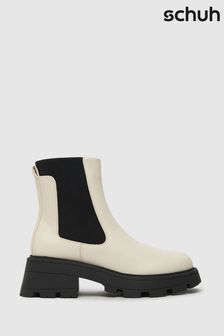 Schuh Adeline Chunky Chelsea White Boots (Q63201) | kr584