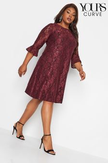 Yours Curve Sweetheart Lace Swing Dress