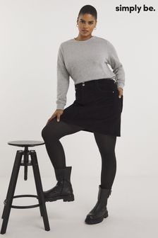 Simply Be Black Corduroy Mini Skirt (Q63367) | €32