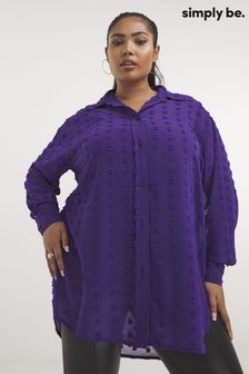 Simply Be Purple Georgette Dobby Shirt (Q63405) | €17.50