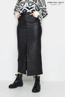 Long Tall Sally Black Coated Skirt (Q63426) | AED177