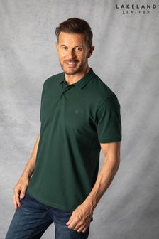 قميص بولو بيكيه قطن بكم قصير، اللون أخضر، من Lakeland Clothing (Q63447) | 217 ر.س
