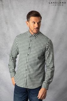 Lakeland Clothing Grey Oliver Gingham Shirt (Q63449) | kr820