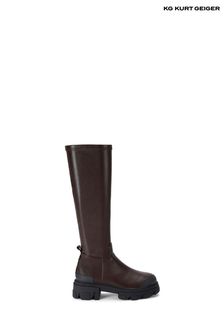 KG Kurt Geiger Trekker Socks Knee Brown Boots (Q63453) | NT$9,280
