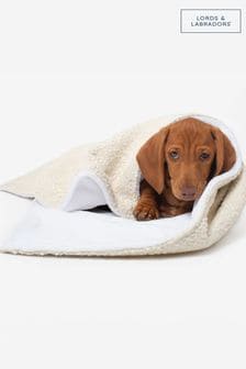 Lords and Labradors Ivory Dog & Puppy Boucle Blanket (Q63550) | $96 - $124