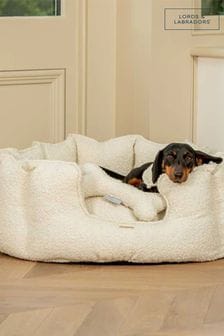 Lords and Labradors Ivory High Sided Boucle Dog Bed (Q63559) | Kč4,560 - Kč6,940