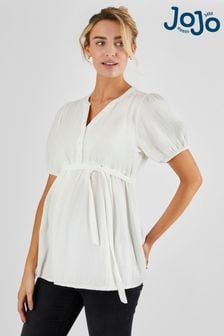Кремовый - Фактурная блузка для беременных Jojo Maman Bébé (Q63616) | €49