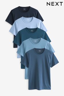 ブルー - スリムフィット - Tシャツ 5 枚パック (Q63657) | ￥5,980