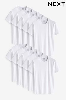 White 10 pack Slim Fit T-Shirts (Q63669) | ₪ 241
