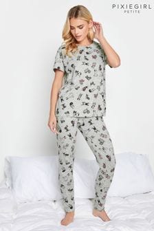 PixieGirl Petite Grey Tapered Pyjamas Set (Q63726) | €30