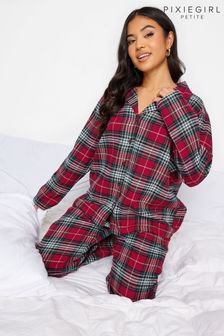 Roșu - Set de pijama Verificare țesut Pixiegirl Petite (Q63768) | 203 LEI