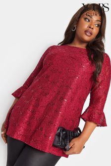 Women s Red Lace Tops Next Luxembourg