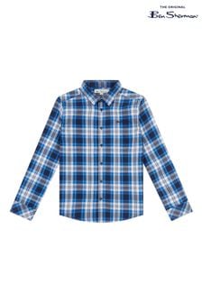 Ben Sherman ボーイズ ブルー カジュアル チェックシャツ (Q63953) | ￥3,520 - ￥4,230