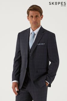 Skopes Grey Baines Charcoal Check Tailored Fit Suit Jacket (Q64073) | 544 QAR