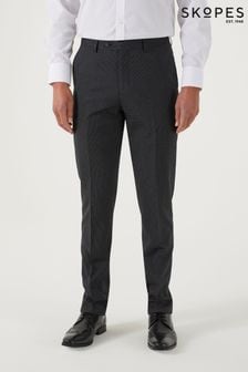 Skopes Truman Charcoal Grey Tailored Fit Suit Trousers (Q64076) | 292 QAR