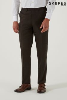 Skopes Harcourt Brown Tailored Fit Brown Suit Trousers