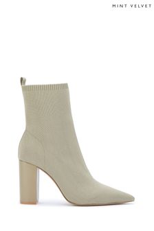 Mint Velvet Green Sock Ankle Boots (Q64095) | €59